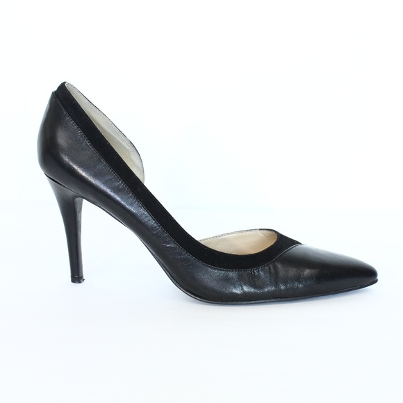 Nine West Shoes - Nine West D'orsay Heels sz 10 Black Leather Alvaa